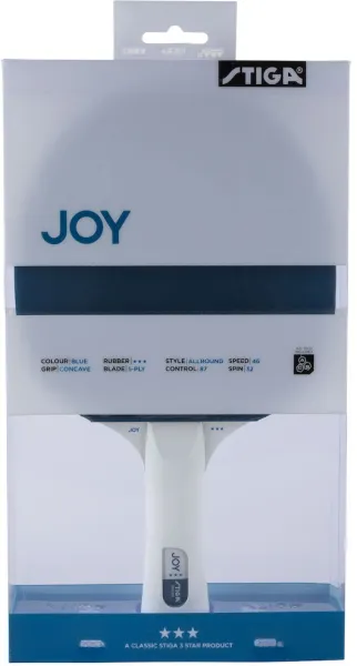 Stiga Joy 3* Bordtennisracket, blå/vit